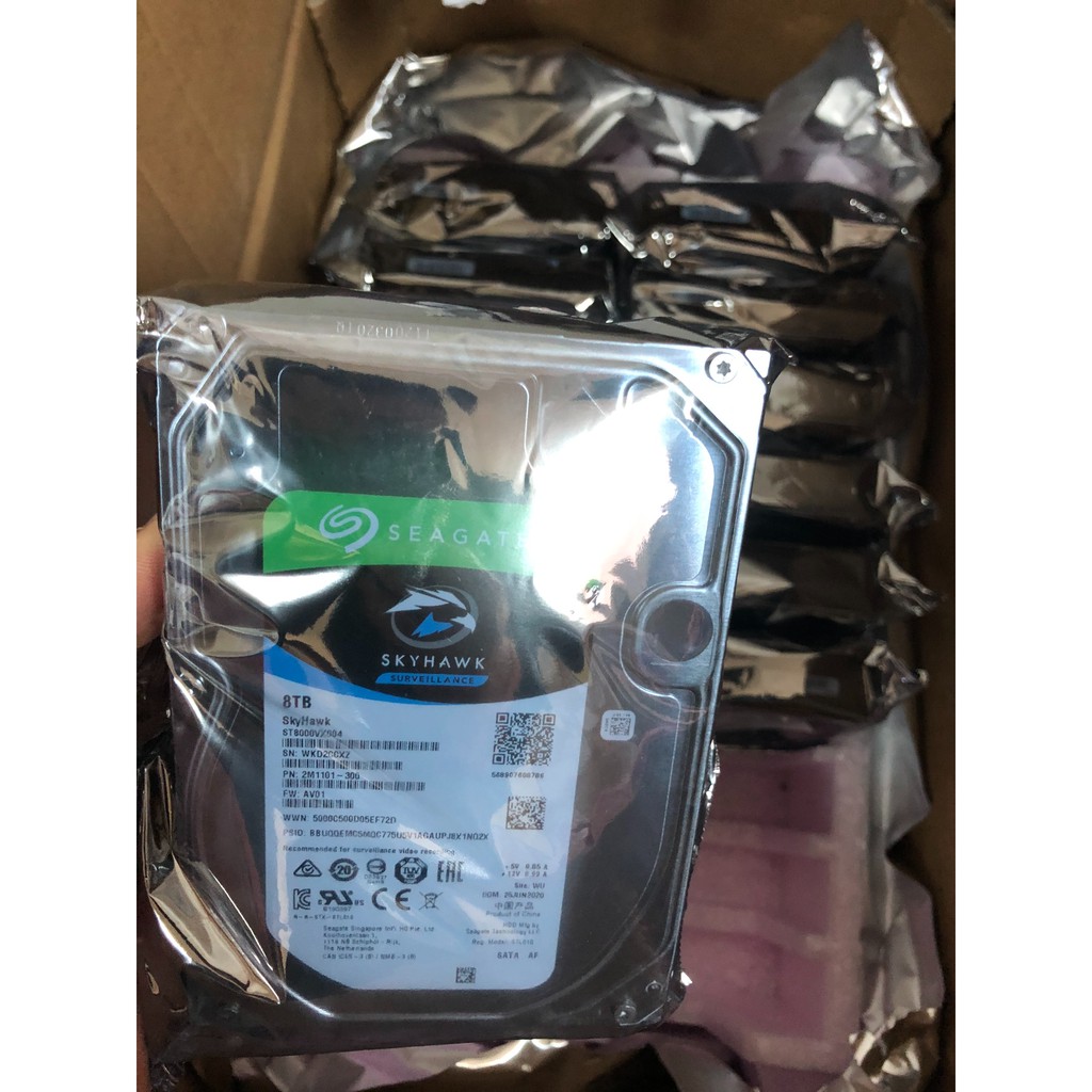 Ổ Cứng HDD SEAGATE SkyHawk (Surveillance) 8TB - 256MB Cache - 7200RPM