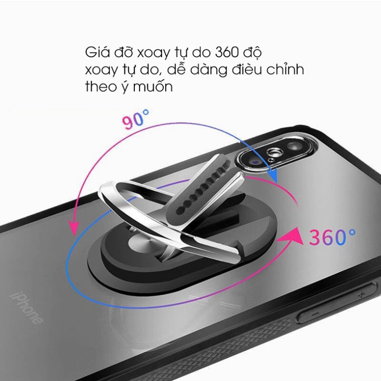 Giá đỡ điện thoại dán lưng , xoay 360 độ, giá đỡ điện thoại để lỗ thông hơi ô tô tiện lợi