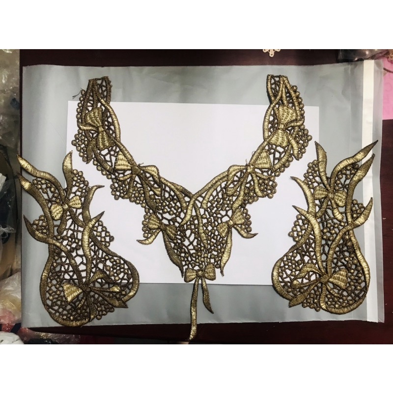 Set 1 cổ và 2 tay thêu