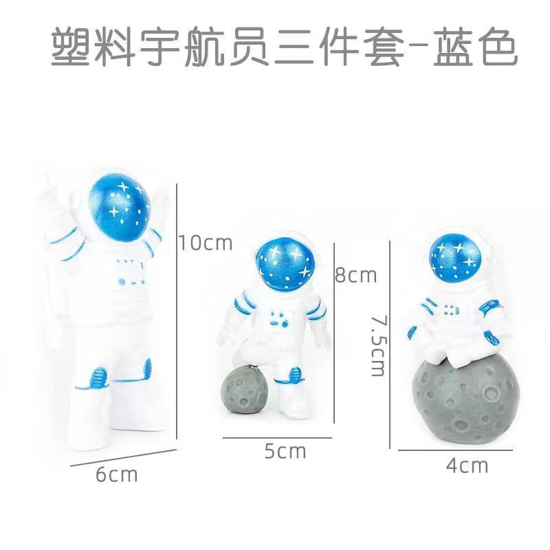 Bộ 3 Mô Hình Phi Hành Gia Trang Trí Bánh Kem - Yori Party