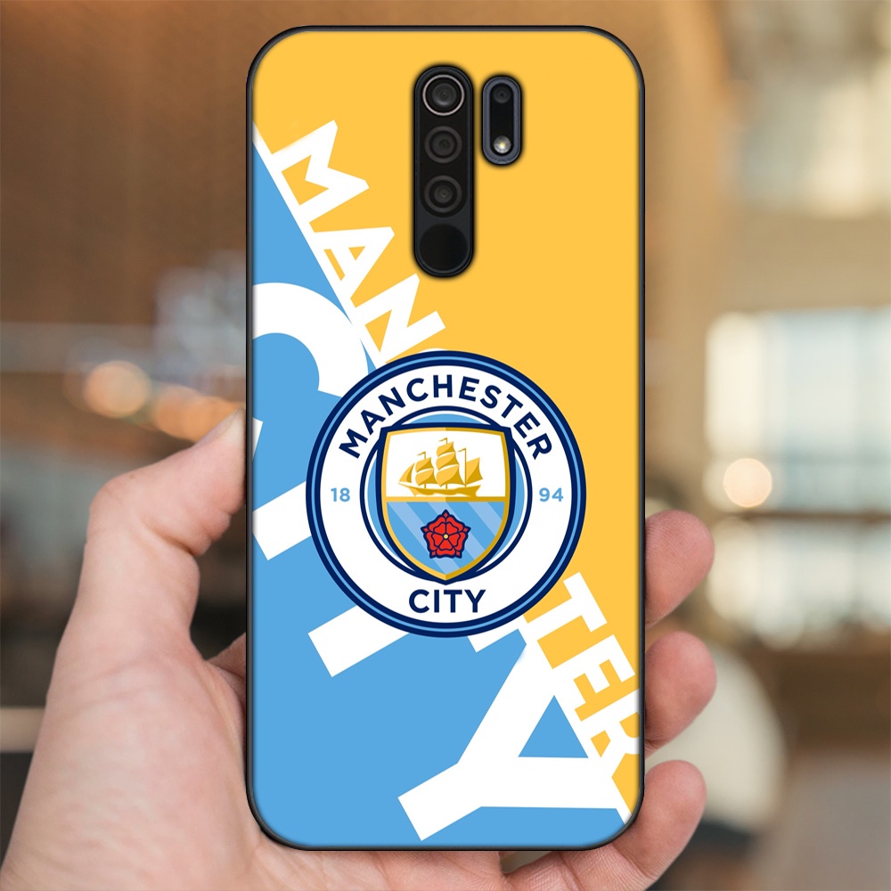 Ốp lưng Xiaomi Redmi 9 viền đen in hình Manchester City MC