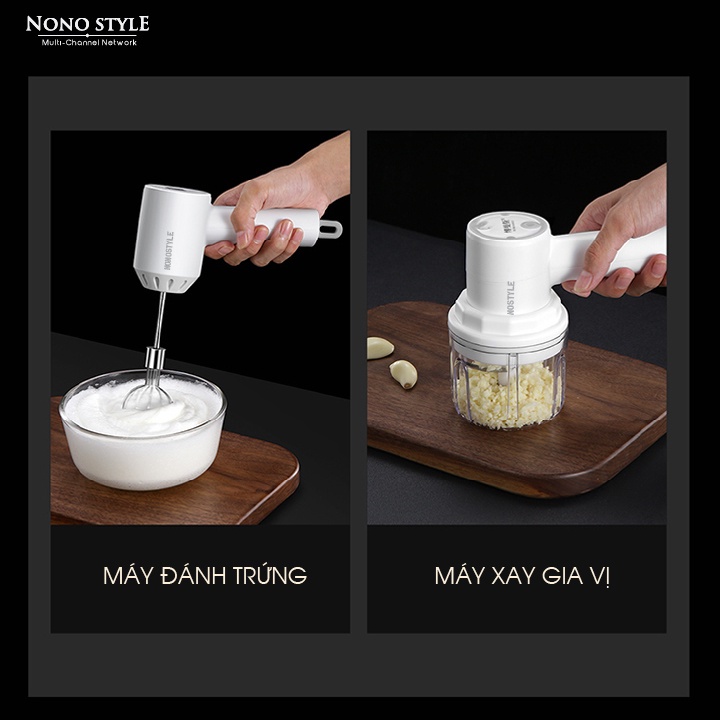 Máy Đánh Trứng Cầm Tay Đa Năng- 2 Trong 1 - Nonostyle - H-D03 20W