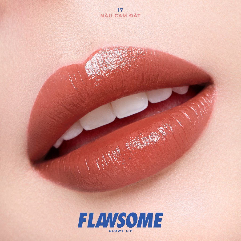17 (Nâu Cam Đất) - Son Sáp Tint Bóng OFÉLIA FLAWSOME Glowy Lip (2g) | BigBuy360 - bigbuy360.vn