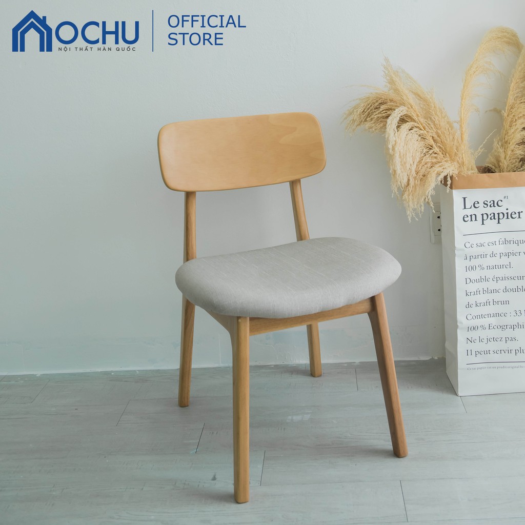 Ghế bàn ăn chân gỗ OCHU đệm vải IAMAR CHAIR-S Nội thất phòng bếp