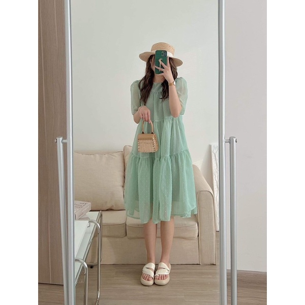 [HÀNG SẴN]VÁY VOAN TƠ CHẤM BI BỒNG BỀNH “CHIBI DRESS” tiểu thư
