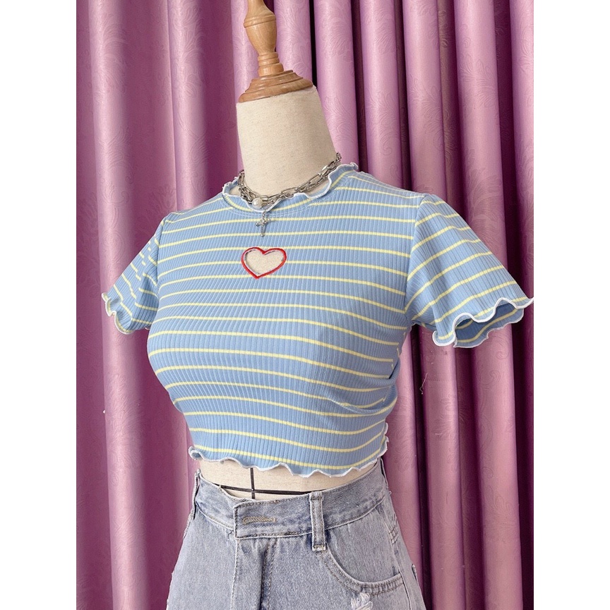 Áo kiểu cut out tim heart mẫu màu mới siêu cute xinh xinh