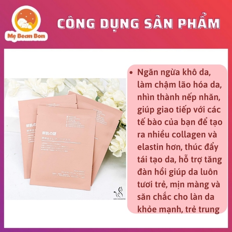 Mặt Nạ Nhau Thai Rwine Beauty Stem Cell Placenta, Nhật Bản