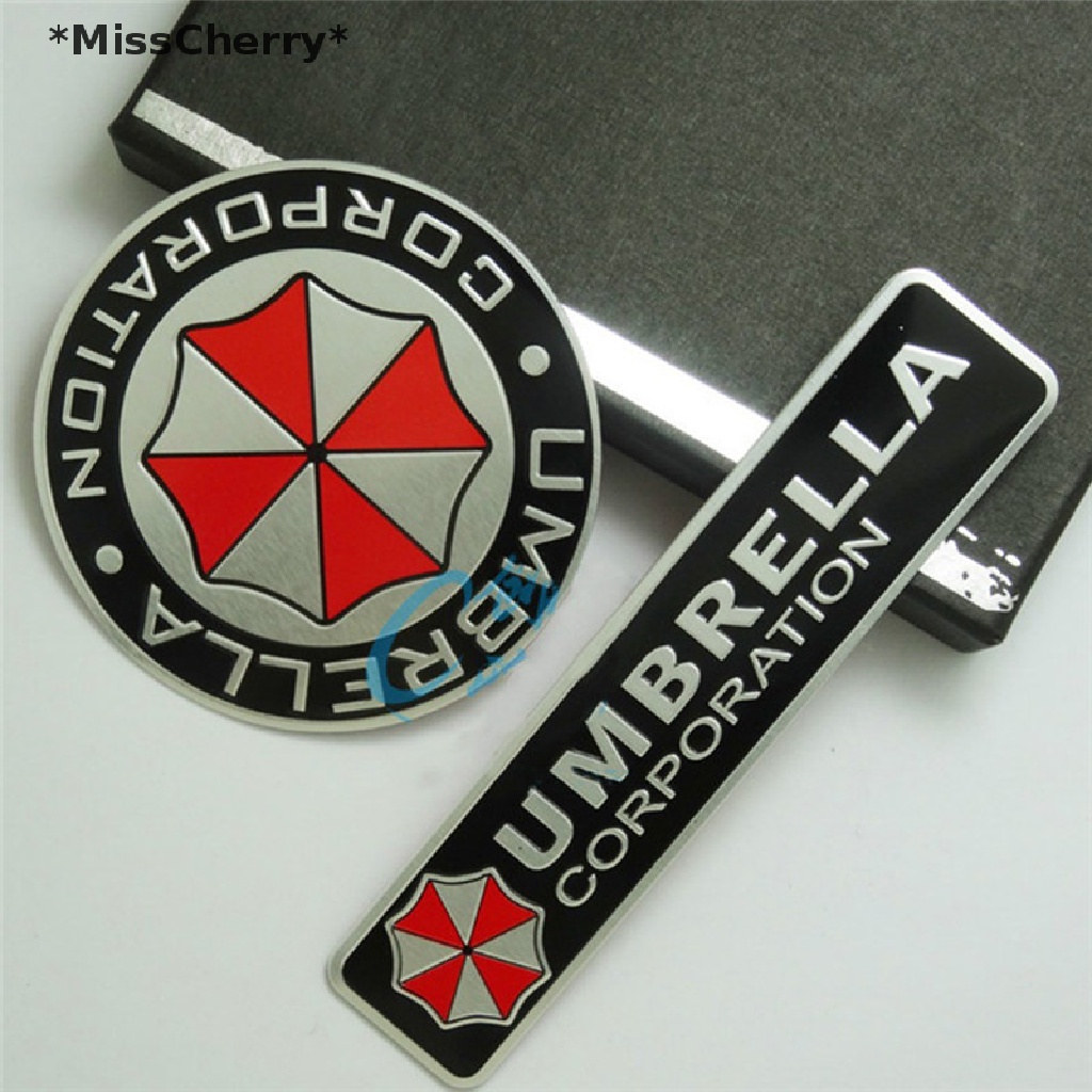 Huy hiệu dán trang trí hợp kim nhôm chữ cái Umbrella Corporation 3D độc đáo