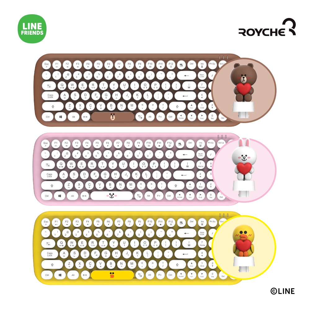 LINE FRIENDS Bàn Phím Không Dây Chất Lượng Cao