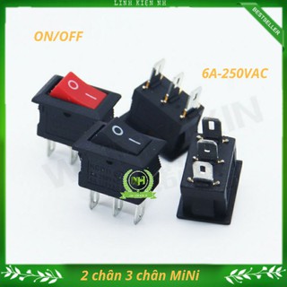 5C Công tắc bập bênh 6A 250V loại nhỏ 10x15mm , Công tắc bập bênh mini ON/OFF