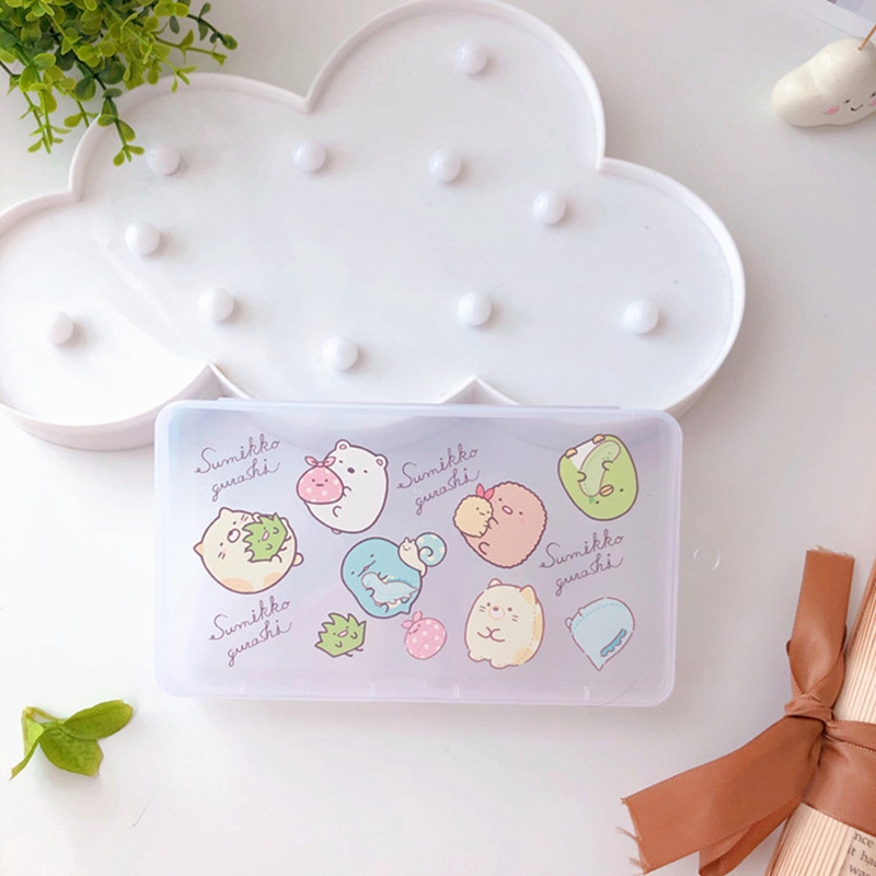 (Hàng Mới Về) Hộp Đựng Khẩu Trang Chống Bụi Bằng Nhựa Họa Tiết Hoạt Hình Dễ Thương