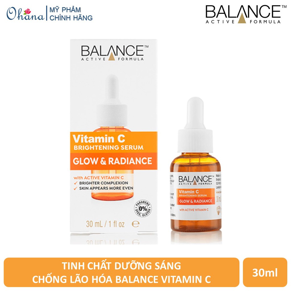 Tinh Chất Dưỡng Sáng, Chống Lão Hóa Balance Vitamin C 30ml (Serum Vitamin C Công Thức Mới Màu Vàng Đục)