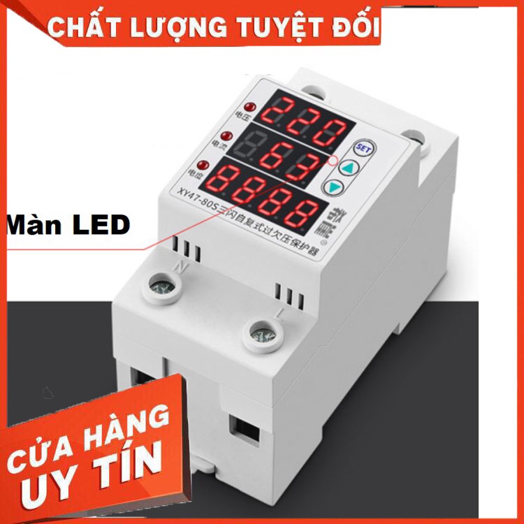 Bảo vệ mất trung tính cao cấp hiển thị Vôn - Ampe- Công tơ