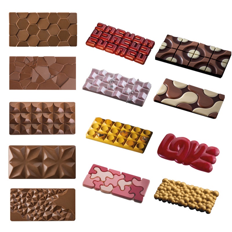 Khuôn Silicone Làm Sô Cô La Hình Chữ Nhật Tiện Dụng