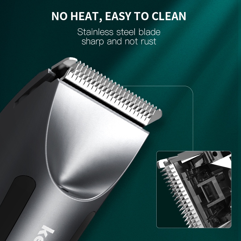 Tông đơ cắt tóc KENSEN chống nước có đèn LED đa năng cho nam giới