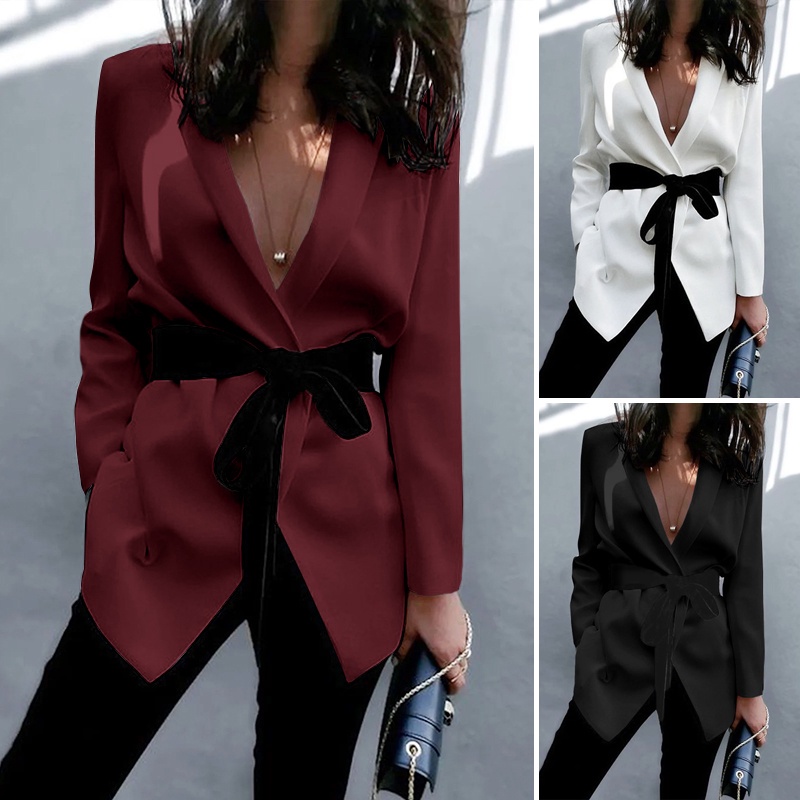 Áo khoác CELMIA blazer cổ bẻ dài tay | BigBuy360 - bigbuy360.vn