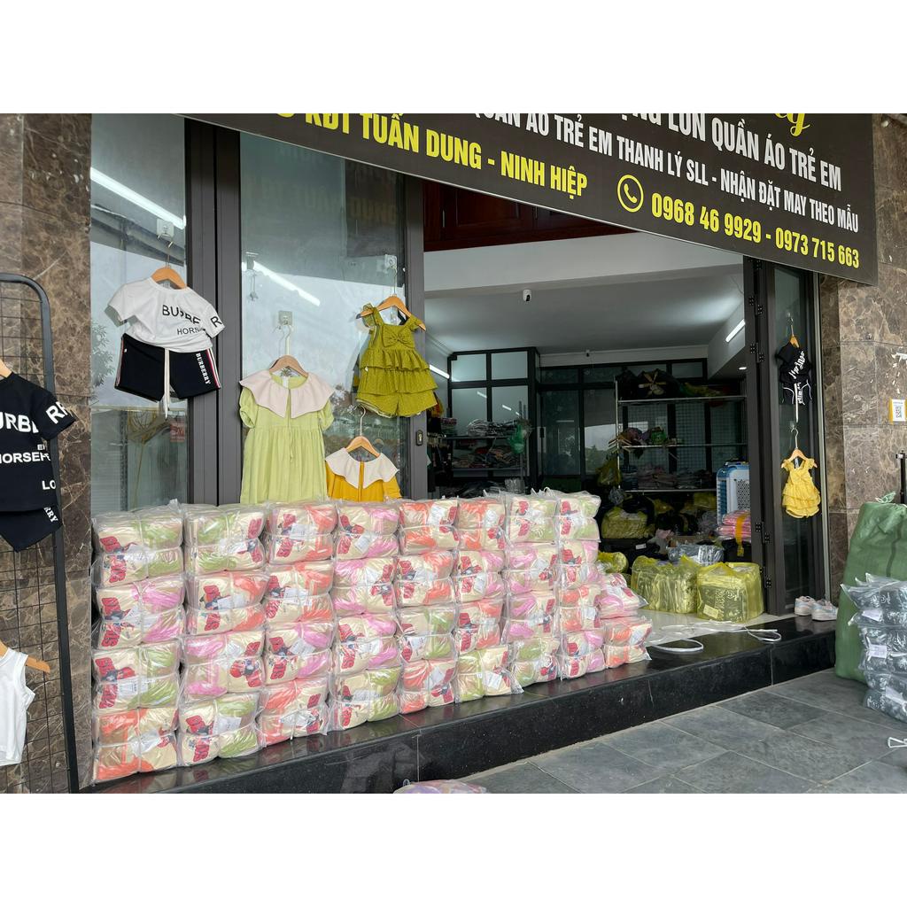 Bộ đồ bé gái 2 dây in hình cô gái dây bèo từ 8-18kg