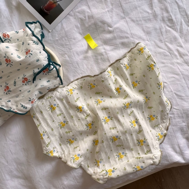 Bộ 4 Quần Lót Kháng Khuẩn In Họa Tiết Hoa Cho Nữ