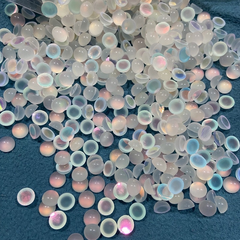 Trai hiệu ứng Mắt mèo 1 viên 8mm, 6mm trang trí móng làm hoa bột