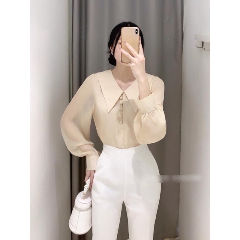 Áo sơ mi g206 dài tay chất tơ CÓ BIGSIZE mặc mát, hàng thời trang thiết kế nữ tính và sang chảnh - GEM Fashion