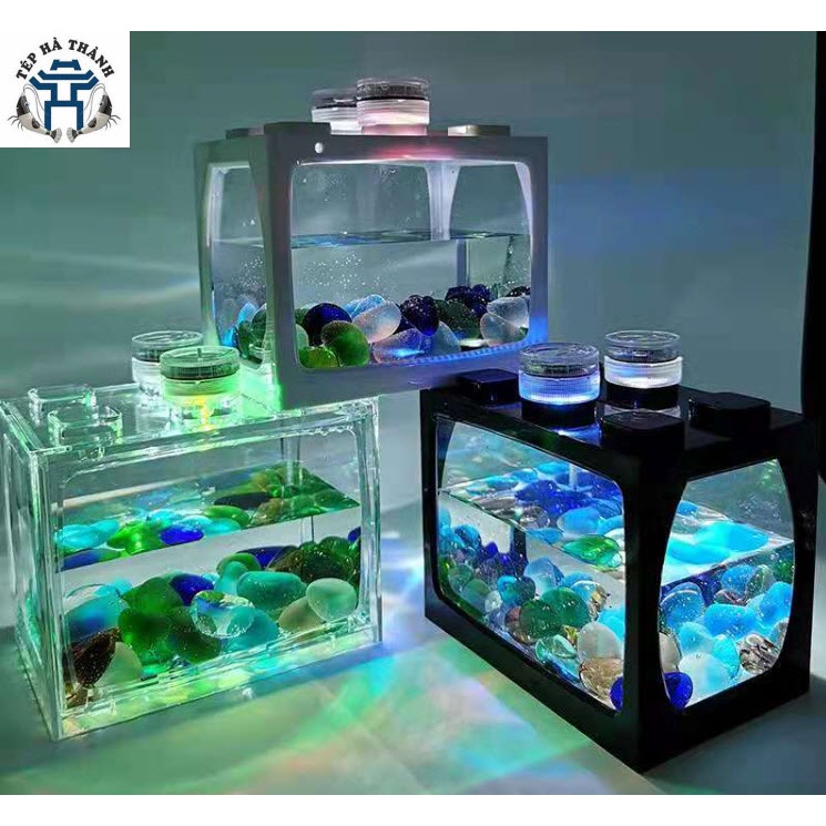 Bể Cá Mini Thiết Kế Dạng Khối Lắp Lego Bằng Nhựa
