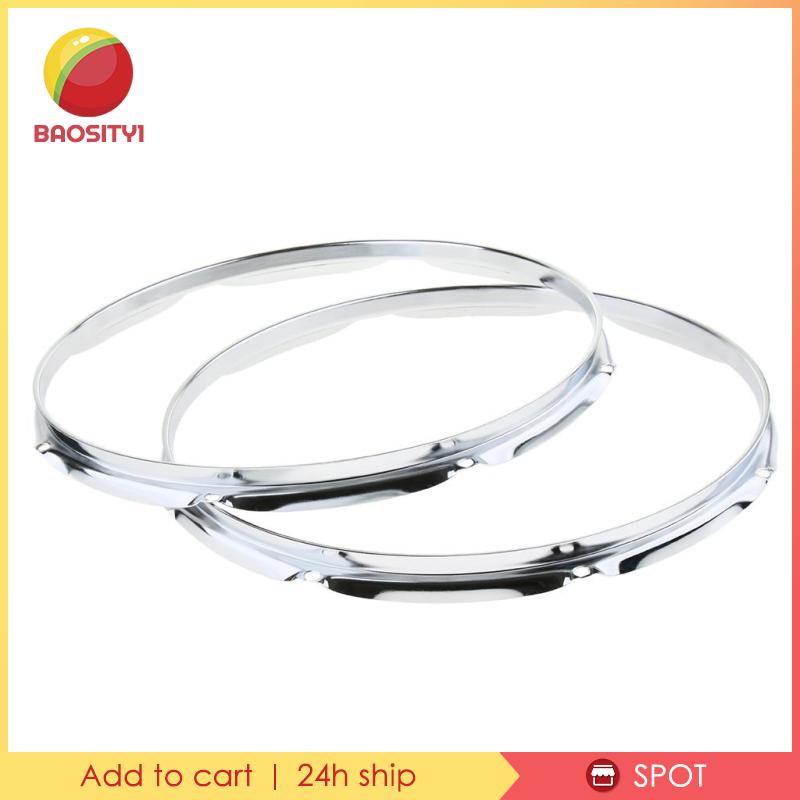 2 Pcs 10in Drum Hoop 6 Lug 1.5mm