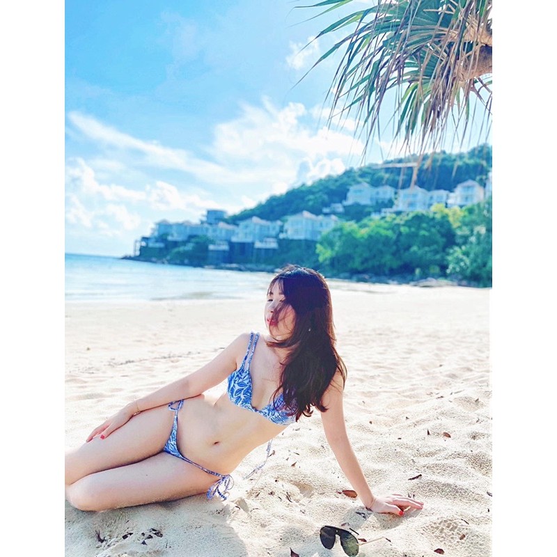 Bikini tam giác 2 mảnh buộc dây quyến rũ sexy, đồ bơi đi biển nữ CiCi