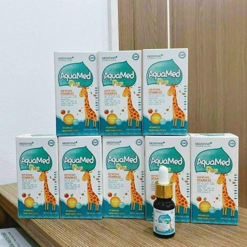 Vitamin D3-K2,MK7 Aquamed plus nhỏ giọt tăng chiều cao, ngủ ngon giấc cho trẻ sơ sinh