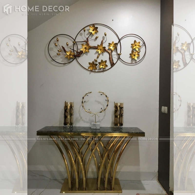 Tranh Sắt Treo Tường Nghệ Thuật, Tranh Decor Trang Trí Hoa Mai Trắng Mã C806