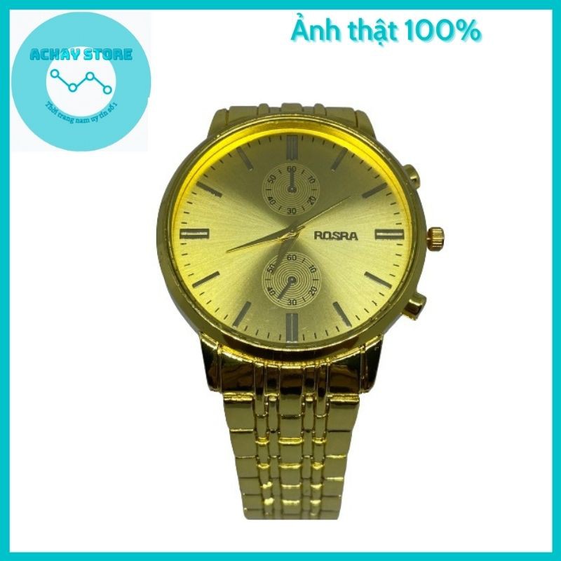 Đồng hồ cơ đeo tay nam ROSRA, watch mặt kính Sapphire dày chịu lực dây thép chống dỉ siêu bền sang trọng giá rẻ DH005
