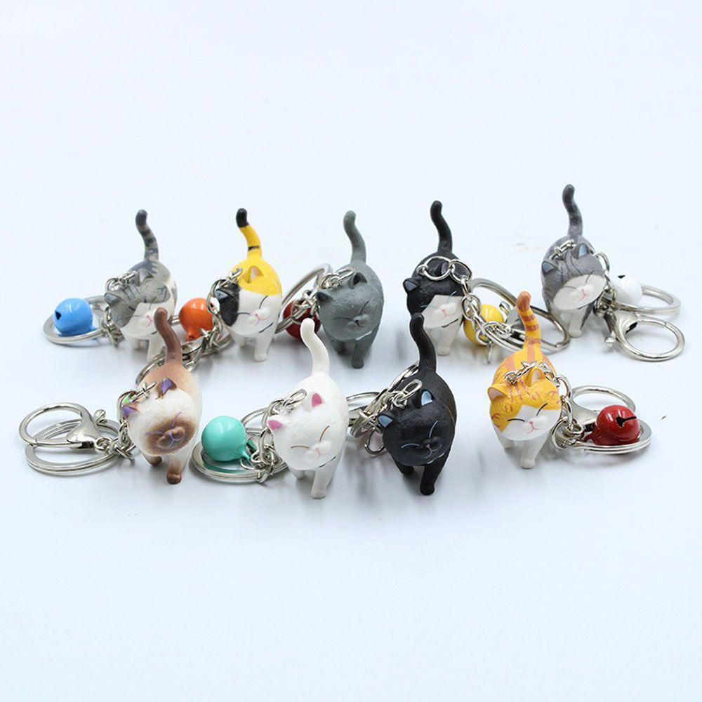 Móc Khóa Hình Mèo Hoạt Hình Gắn Chuông Dễ Thương 2life