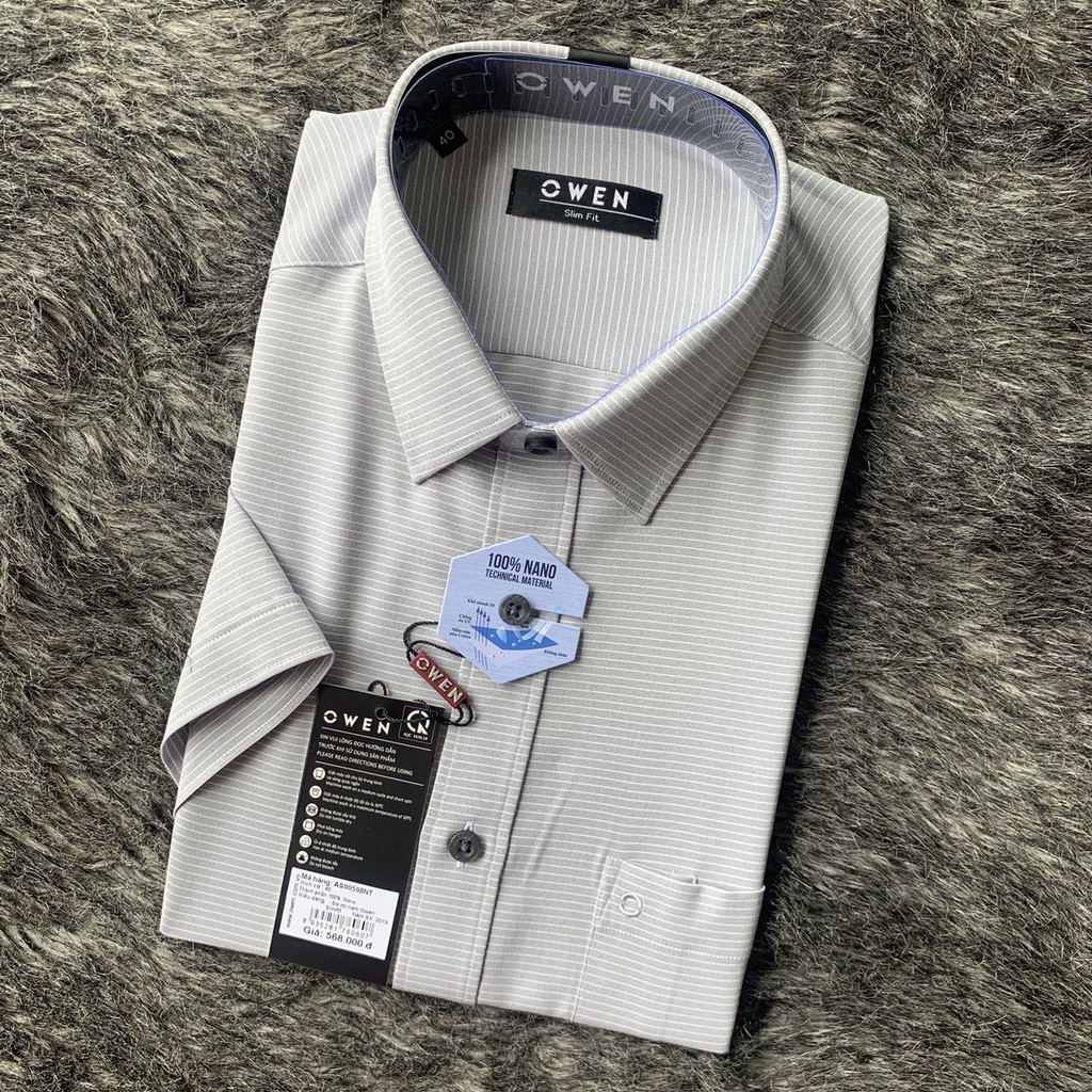 OWEN - Áo sơ mi ngắn tay Owen slimfit chất Nano 90598