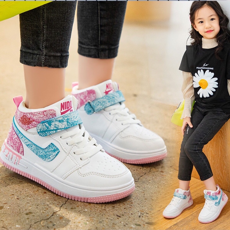 Giày thể thao bé trai giày xinh cho bé gái cổ cao  cho bé 1 đến 10 tuổi mã  888