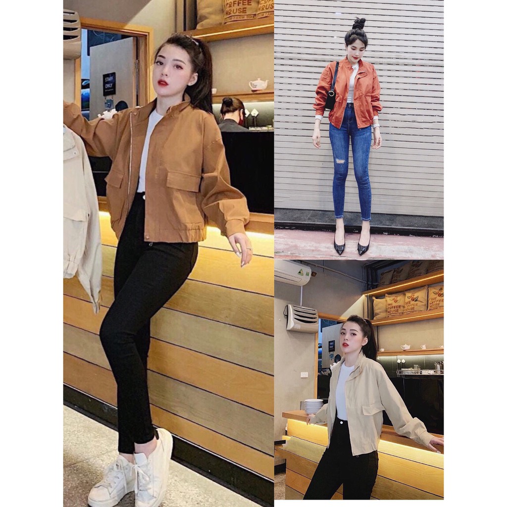 Áo khoác kaki túi hộp