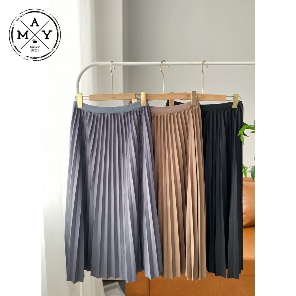 Chân Váy Midi Xếp Ly Dáng Dài MAY.SINCE2011, Váy Midi Dáng Xòe Freesize Che Khuyết Điểm MAN02-0110 | BigBuy360 - bigbuy360.vn