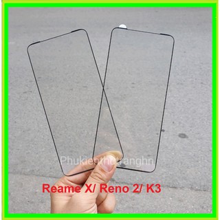 Kính cường lực full màn OPPO Reno 2/ K3/ Realme X viền siêu mỏng tặng kèm phụ kiện dán
