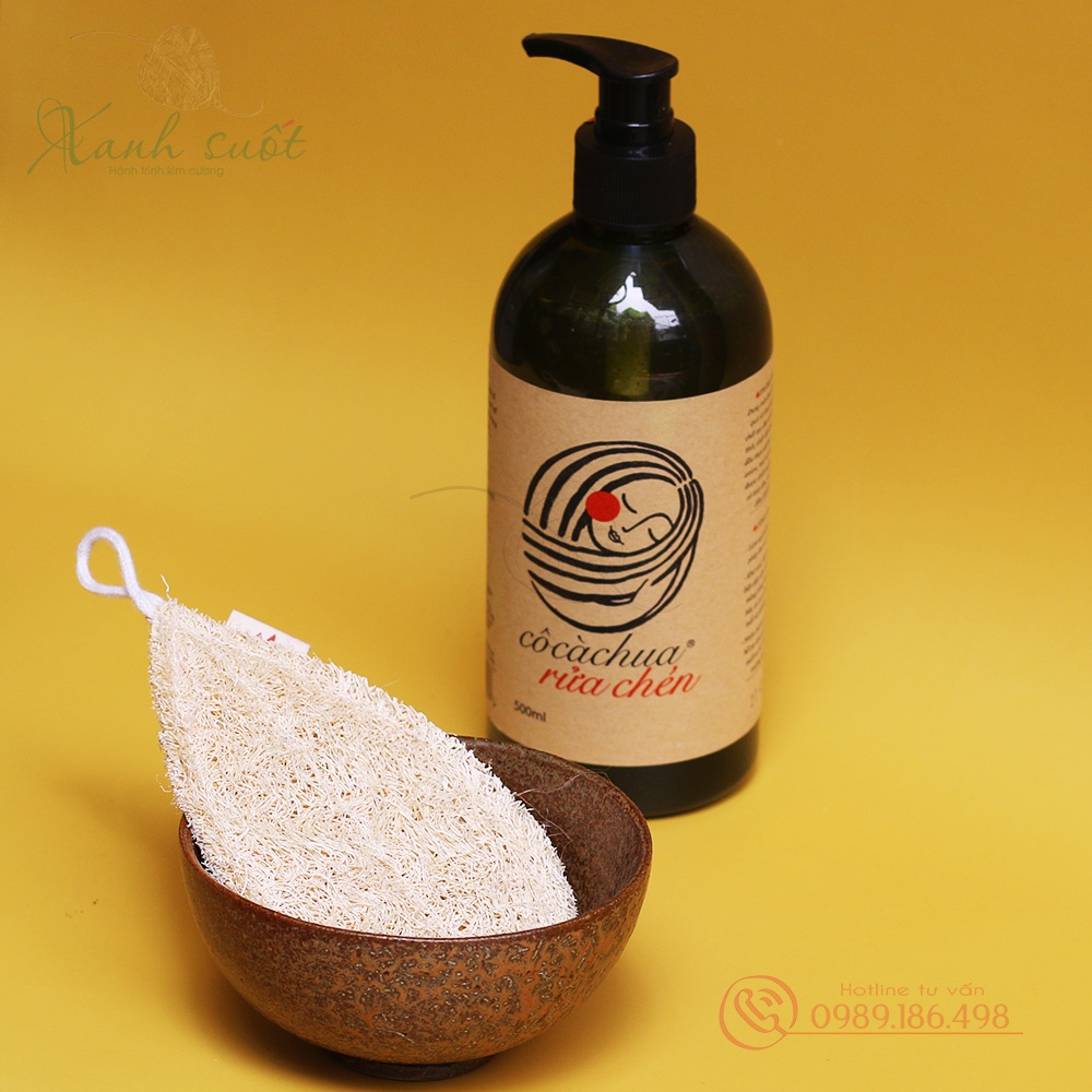 Xơ Mướp Rửa Chén- 100% Xơ Mướp Tự Nhiên- Dai Tự Nhiên, An Toàn- Natural Loofah Dish Cleanser