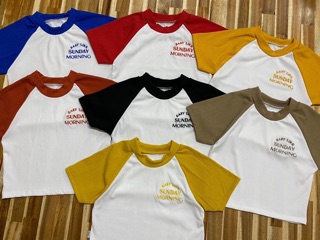 Áo croptop thêu chữ