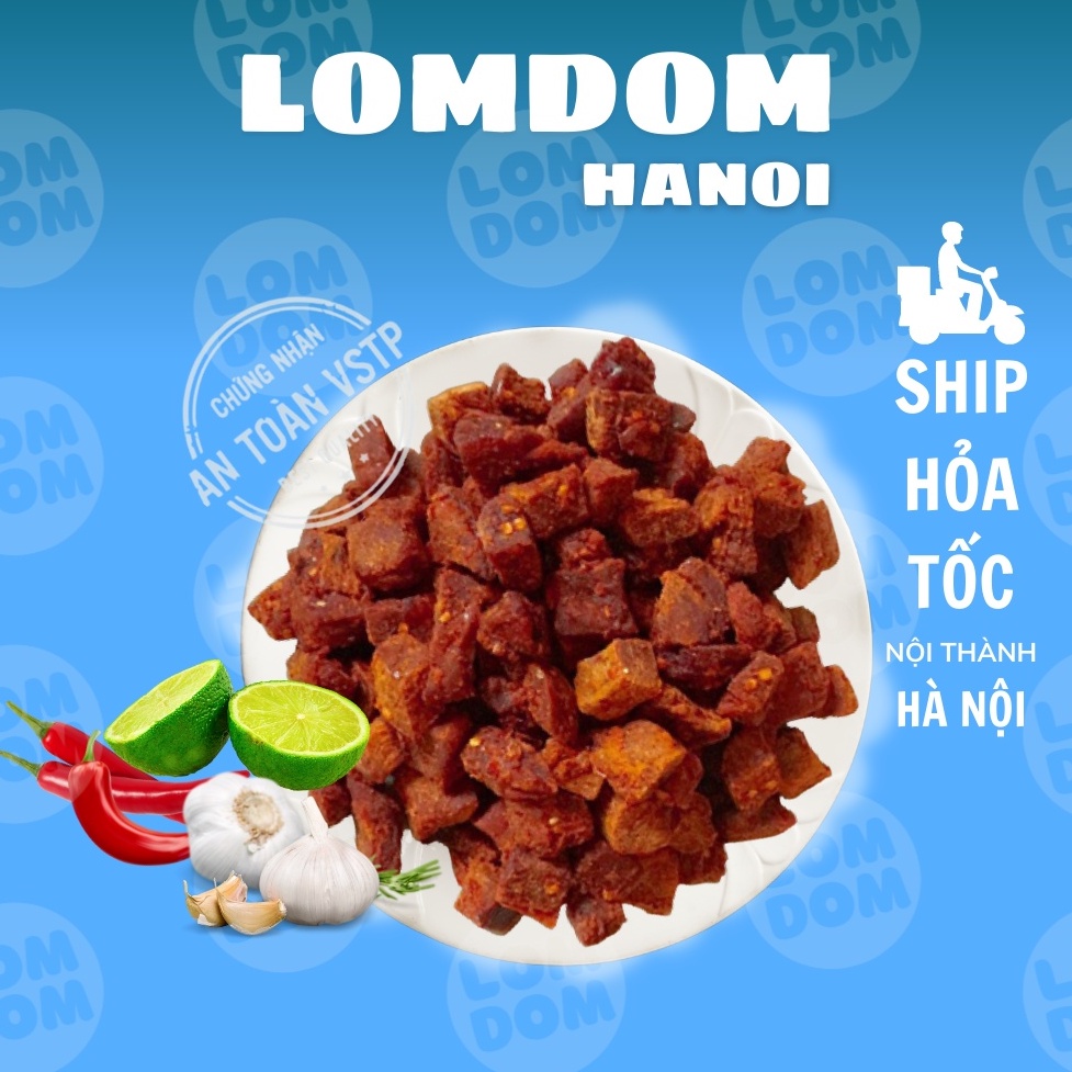 Khô bò viên 200g LomDom food đồ ăn vặt Hà Nội vừa ngon vừa rẻ