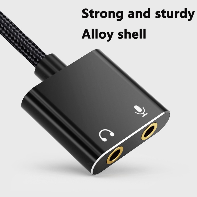 USB External Sound Card Adapter Audio Card USB to Jack 3.5mm Earphone Micphone for Laptop