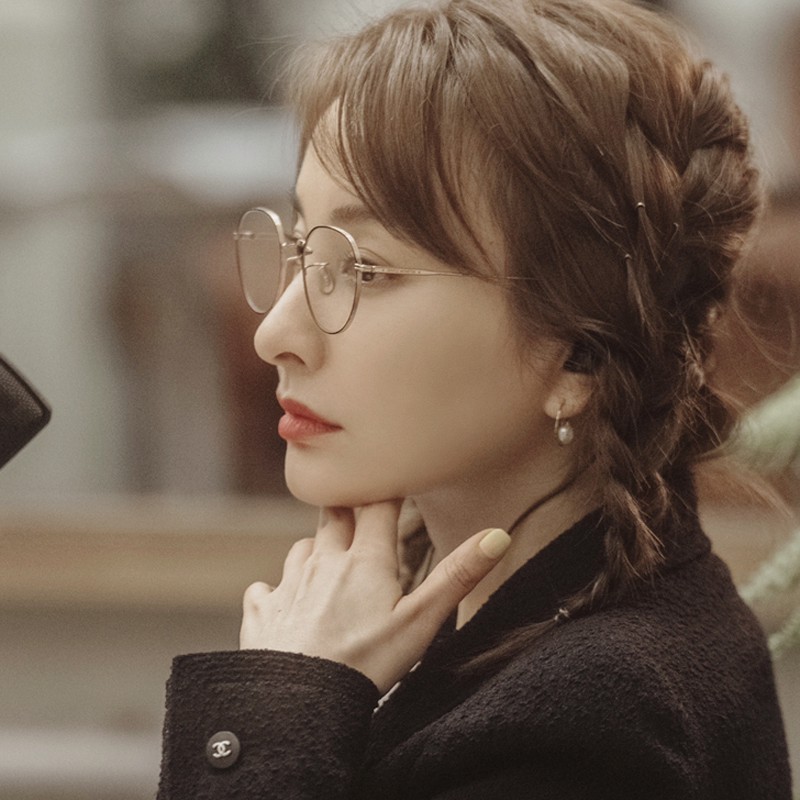 Kính Gọng Tròn Chống Tia Sáng Xanh Thời Trang Bảo Vệ Mắt Cho Nam Và Nữ