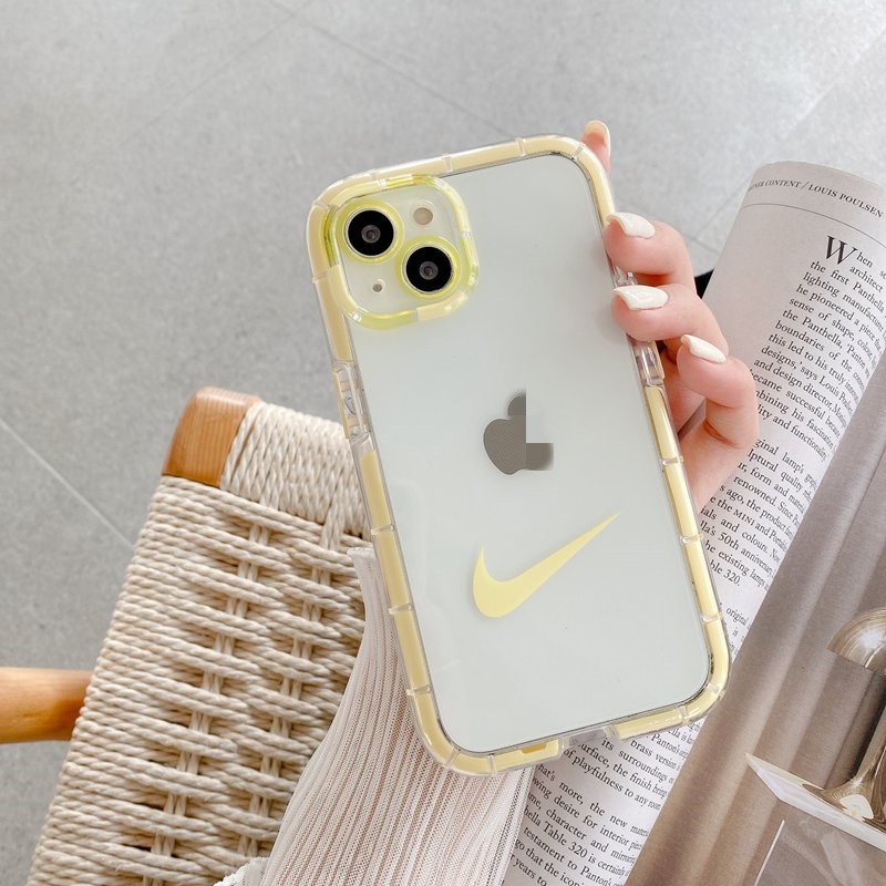 Phát sáng vào ban đêm Silicone mềm Ốp lưng iP iPhone 11 12 Pro Max X XS XR Max Đen Hồng Logo Nike Bàn thời trang nam Shin Case