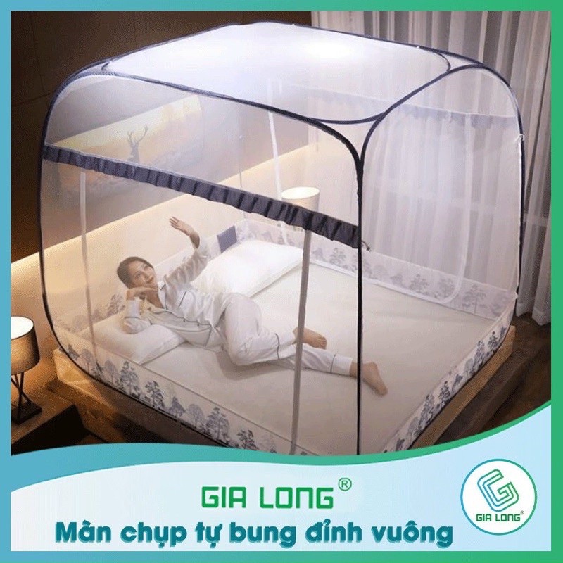 Màn chụp tự bung đỉnh rộng GIA LONG. Màn tuyn Gia Long Cao Cấp | CHÍNH HÃNG |