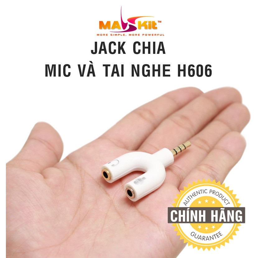 Jack chia mic và tai nghe KaiXin Audio Splitter H606 - CHÍNH HÃNG