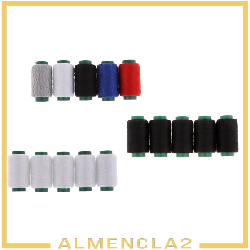 [ALMENCLA2] 5 Colors Polyester Sewing Threads for Hand &amp; Sewing Machine 200Meters Mixed