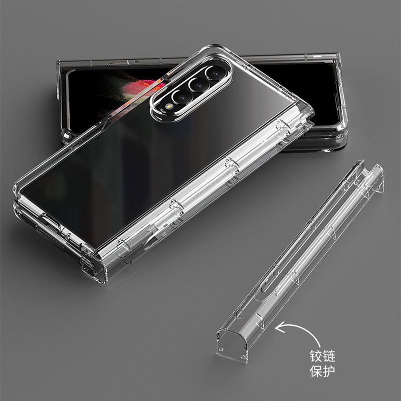 Ốp Điện Thoại Trong Suốt Bảo Vệ Toàn Diện Có Ngăn Đựng Bút Cho Samsung Galaxy Z Fold 4 Z Fold4