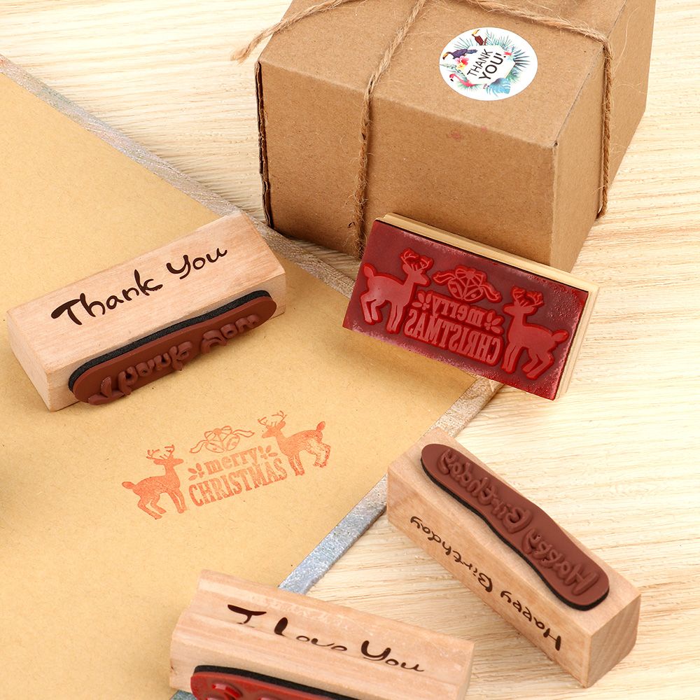 Con Dấu Gỗ 9 Chữ I Love You Thời Trang Dùng Trang Trí Sổ Tay Diy