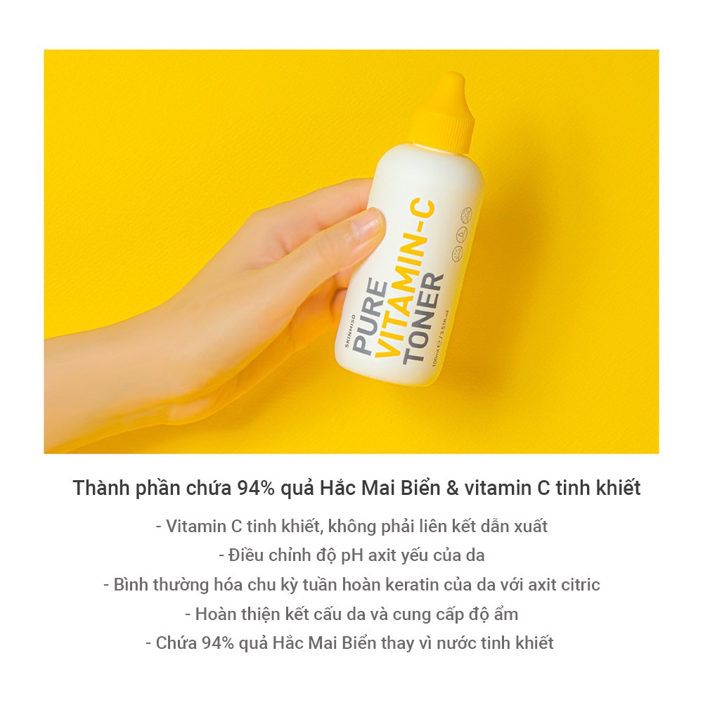 Nước hoa hồng làm trắng da Skinmiso Pure Vitamin-C Toner