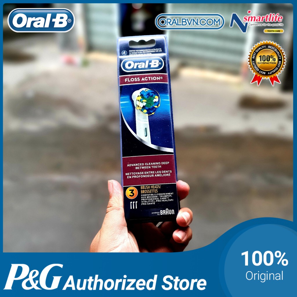 [Mã FMCGFSS giảm 8% đơn 250K] Đầu bàn chải điện Oral B thay thế CROSS ACTION giúp đánh tan mảng bám | BigBuy360 - bigbuy360.vn