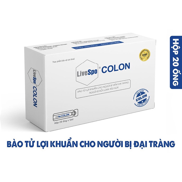 Men vi sinh Livespo Colon cho người đại tràng táo bón tiêu chảy rối loạn tiêu hóa.Hộp 10 ống.suckhoechomoinha